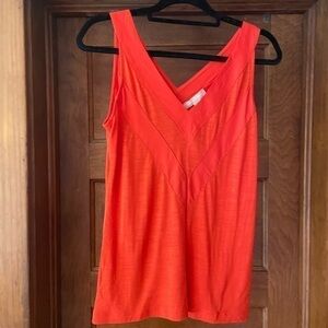 Banana republic, orange, sleeveless blouse, size small